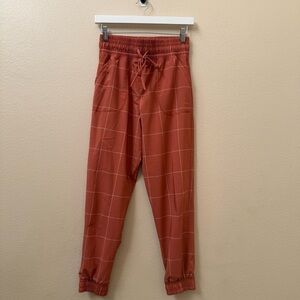 Albion Jetsetter Window Pane Zipper Ankle Joggers